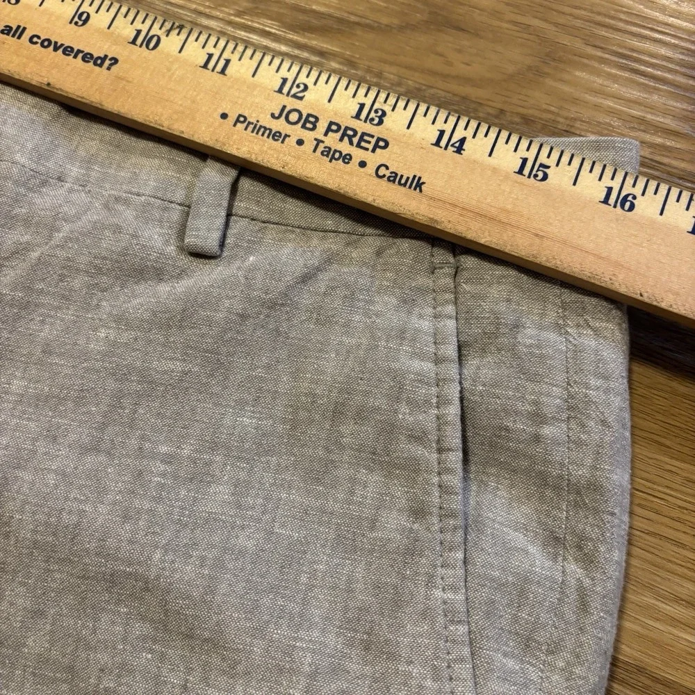 Jos A Bank Dress Pants Mens Fits 32x30 Grey Linen Cotton Slim Fit Suit Separates